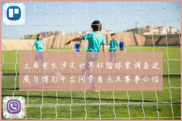 主角重生涉足世界杯赌球案调查进展与博彩平台问责看点及赛事公信力影响